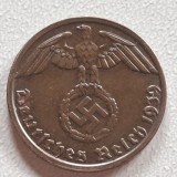 Germania Nazista 1 reichspfennig 1939/B Viena bronz