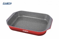 TAVA ALUMINIU CU ACOPERIRE CERAMICA 39.5x26 CM, RED LINE, COOKING