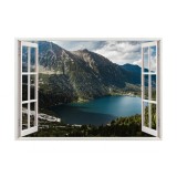 Autocolant decorativ, Fereastra, Natura si peisaje, Multicolor, 85 cm, 2051ST