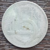 (A808) MONEDA DIN ARGINT CEHOSLOVACIA - 5 KORUN 19?, (1928-1932), Europa