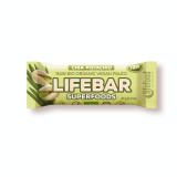 Baton cu chia + orz verde si fistic raw Lifebar Bio, 47g, Lifefood