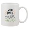 Cana alba personalizata &#039;You only live once!&#039;, INOVATIX&reg;. 330ml