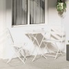 VidaXL Set bistro 3 pcs Alb Oțel