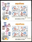 Spania 1982 - Cupa Mondială de fotbal - Spania, 2 Colite diferite, MNH, Nestampilat