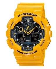 Ceas Sport Casio G-SHOCK GA-100 YELLOW-NOU CRONOGRAF ACTIV !!! GALBEN LUCIOS foto