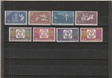 ROMANIA 1958 LP 463 LP 463 a CENTENARUL MARCII POSTALE ROMANESTI SERII DANTELATA SI NEDANTELATA MNH NESTAMPILATE