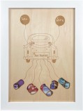 Cadou pentru nunta HLLMploy, lemn/hartie/acril, multicolor