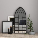 vidaXL Oglindă,negru, 100x45 cm,fier, pentru utilizare &icirc;n interior