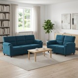 Cumpara ieftin Set de canapea 2 pcs albastru Catifea