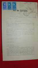 D12 Document 1929 cu timbre fiscale Ferdinand- efigia in cerc foto