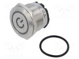 Comutator anti-vandalism E-SWITCH 2 poziții SPST 20A 250V IP67 LED roșu