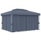 Pavilion cu perdea, antracit, 4 x 3 m, aluminiu
