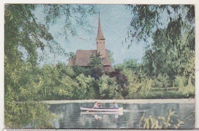 bnk cp Bucuresti - Vedere Parcul I V stalin - circulata - marca fixa foto