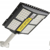 Lampa solara stradala Flippy, cu telecomanda, senzor de miscare si lumina, suport prindere, 280 LED-uri, IP65, ABS, 12AH, 500W, temperatura culoare 65