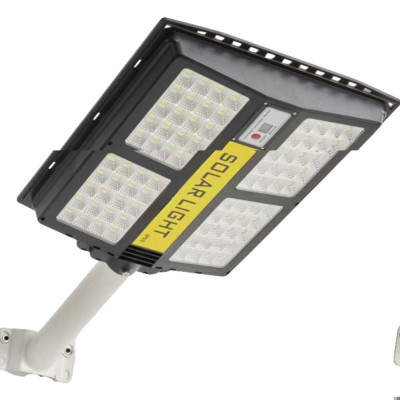 Lampa solara stradala Flippy, cu telecomanda, senzor de miscare si lumina, suport prindere, 280 LED-uri, IP65, ABS, 12AH, 500W, temperatura culoare 65 foto
