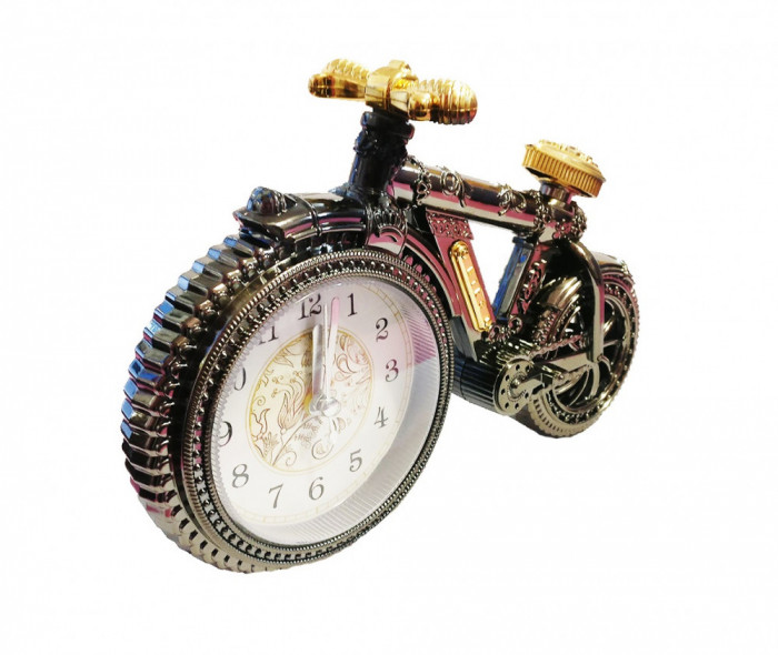 Ceas in forma de bicicleta cu alarma, 21 cm, CD162A