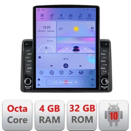 Navigatie DACIA DUSTER dupa 2019 H-199 ecran tip TESLA 9.7&quot; cu Android Radio Bluetooth Internet GPS WIFI 4+32GB DSP 4G v1 CarStore Technology