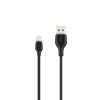 Cablu pentru incarcare si transfer de date XO NB103, USB/Lightning, 2.1A, 1 m, Negru