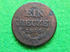 Austria - Ungaria 1816 - 1 Kreuzer, A - Monetaria Viena (234) foto