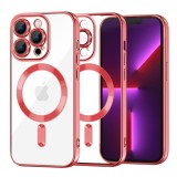 Husa premium iPhone 13 Pro Techsuit Luxury Crystal MagSafe, rosu