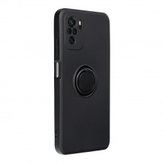 Husa Compatibila cu Xiaomi Redmi Note 10 Pro - Forcell Silicone Ring Negru foto