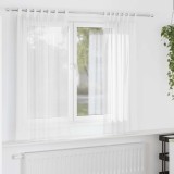 Perdele Voile cu Bucle 2 buc Alb 140x175 cm