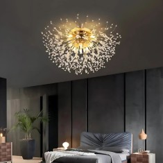 Candelabru Cristal RONDO Vivace, 8x G9, Diametru 60cm, Auriu Lucios ModernLight Concept foto