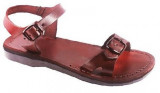 Sandale Piele Gladiator Slim Maro