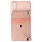 Toc TPU Crossbody Wallet Apple iPhone X PINK