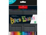 Creioane Black Edition Faber-Castell 24 set, triunghiulare, culori intense