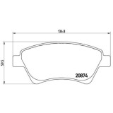 Placute frana Renault Grand Scenic 2 (Jm0/1) 04.04-06.09, Kangoo (Kc0/1) 08.97- , Megane 2 (Bm0/1 Cm0/1) 07.01-10.12, Megane 2 Box / Estate (Km) 08.0, BREMBO