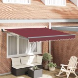 Copertina retractabila manual vidaXL visiniu 300x250 cm, protectie UV, impermeabila, aluminiu vopsit electrostatic, balcon, terasa