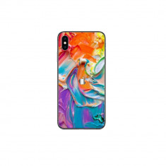 Set Doua Folii Skin Acoperire 360 Compatibile cu Apple iPhone XS Max Wraps Skin Printing Abstract Rainbow