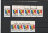 ROMANIA 1990 LP 1233 REVOLUTIA POPULARA DIN ROMANIA STRAIFURI 10 TIMBRE MNH, Nestampilat