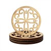 Set 4 suport pahar lemn model Cross