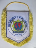 Fanion nou International Police Association Romania,dimensiuni=200 x 150 mm