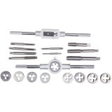 Set filiere manuale + tarozi 20 Pcs, D : (M3x0.5) - (M12x1.75) mm