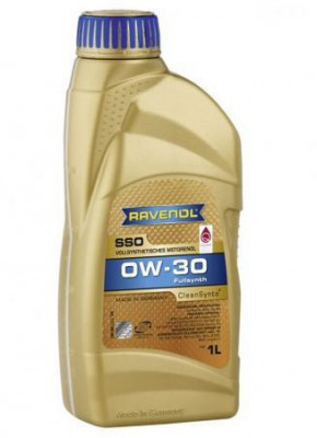 ULEI MOTOR FULL SINTETIC RAVENOL SSO CLEAN SYNTHO API SN CF ACEA A3 B4 0W30 1L foto