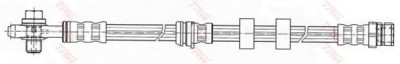 Conducta / cablu frana VW FOX (5Z1, 5Z3) (2003 - 2016) TRW PHD503 foto