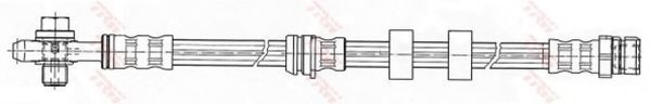 Conducta / cablu frana VW FOX (5Z1, 5Z3) (2003 - 2016) TRW PHD503