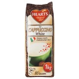 Cumpara ieftin Cappuccino Hearts White 1kg - bautura aromata cafea solubila cu inlocuitor de lapte, stil italian