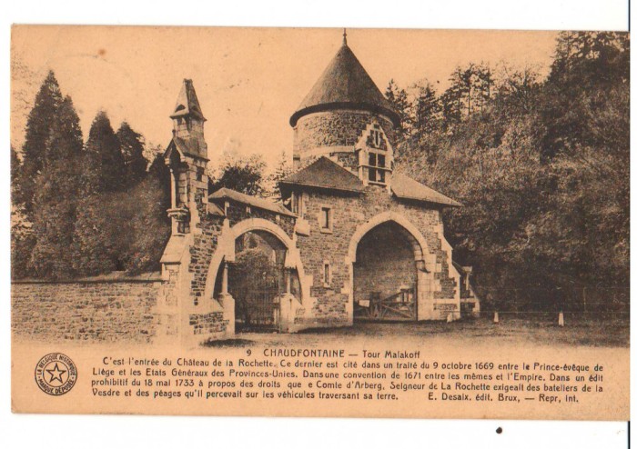 CPIB 16738 CARTE POSTALA - CHAUDFONTAINE, TOUR MALAKOFF, VECHE, 1927