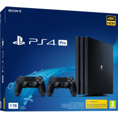Consola SONY Playstation 4 Pro (PS4 Pro) 1TB, Jet Black, G-Chassis + extra controller DualShock 4 V2 foto