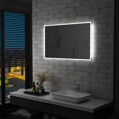 Oglinda cu LED pentru perete de baie, 100 x 60 cm GartenMobel Dekor foto