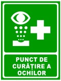 Indicator de securitate pentru punct de curatarea a ochilor