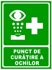 Indicator de securitate pentru punct de curatarea a ochilor foto