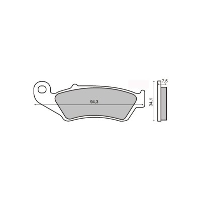 MBS Placute frana Gas Gas/Honda HM MCB669, Cod Produs: 225100920RM foto