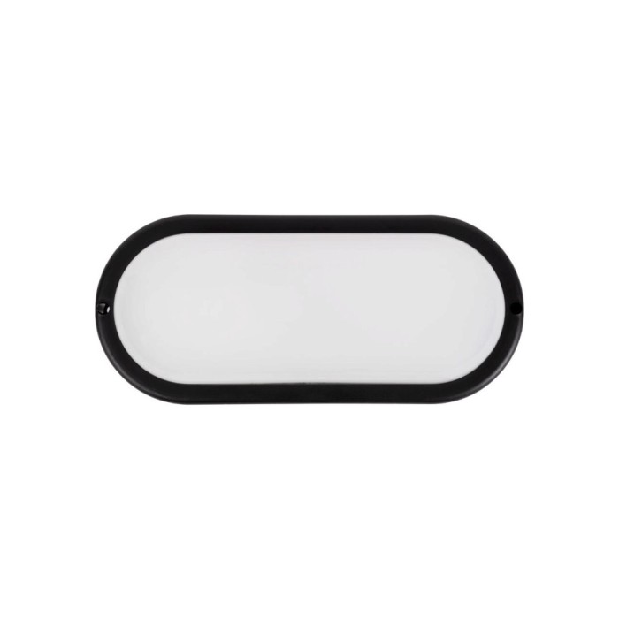 Bat LED oval 18W 6400K 100lm/W IP65, negru, Novelite