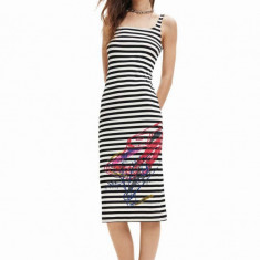 Desigual rochie culoarea alb, midi, mulata