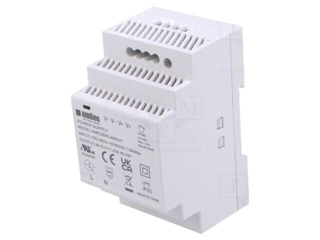 Alimentator pulsatoriu AIMTEC 60W 48VDC 1,25A pentru şină DIN